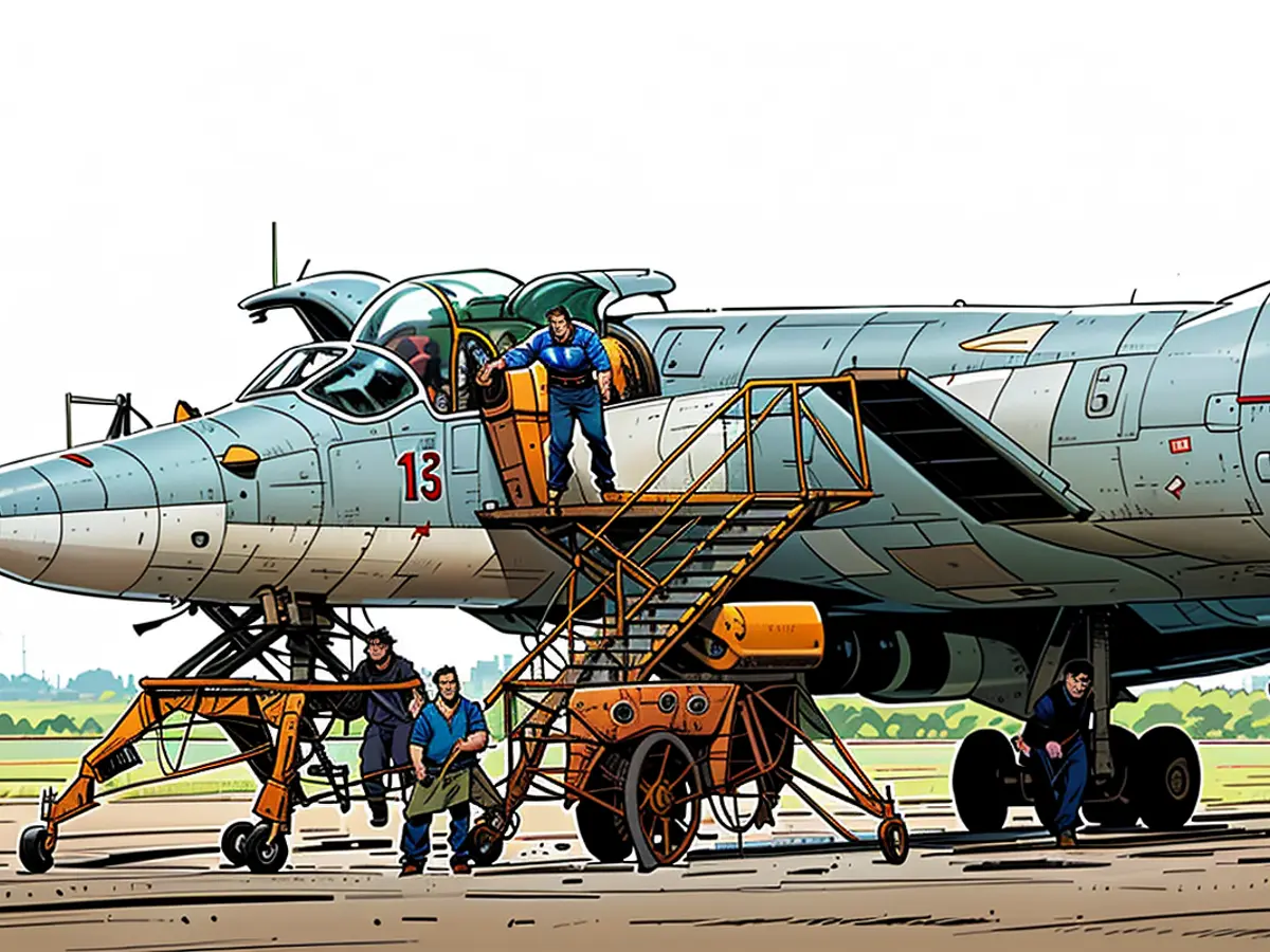 Un Tupolev Tu-22M3 sur une ancienne photographie.