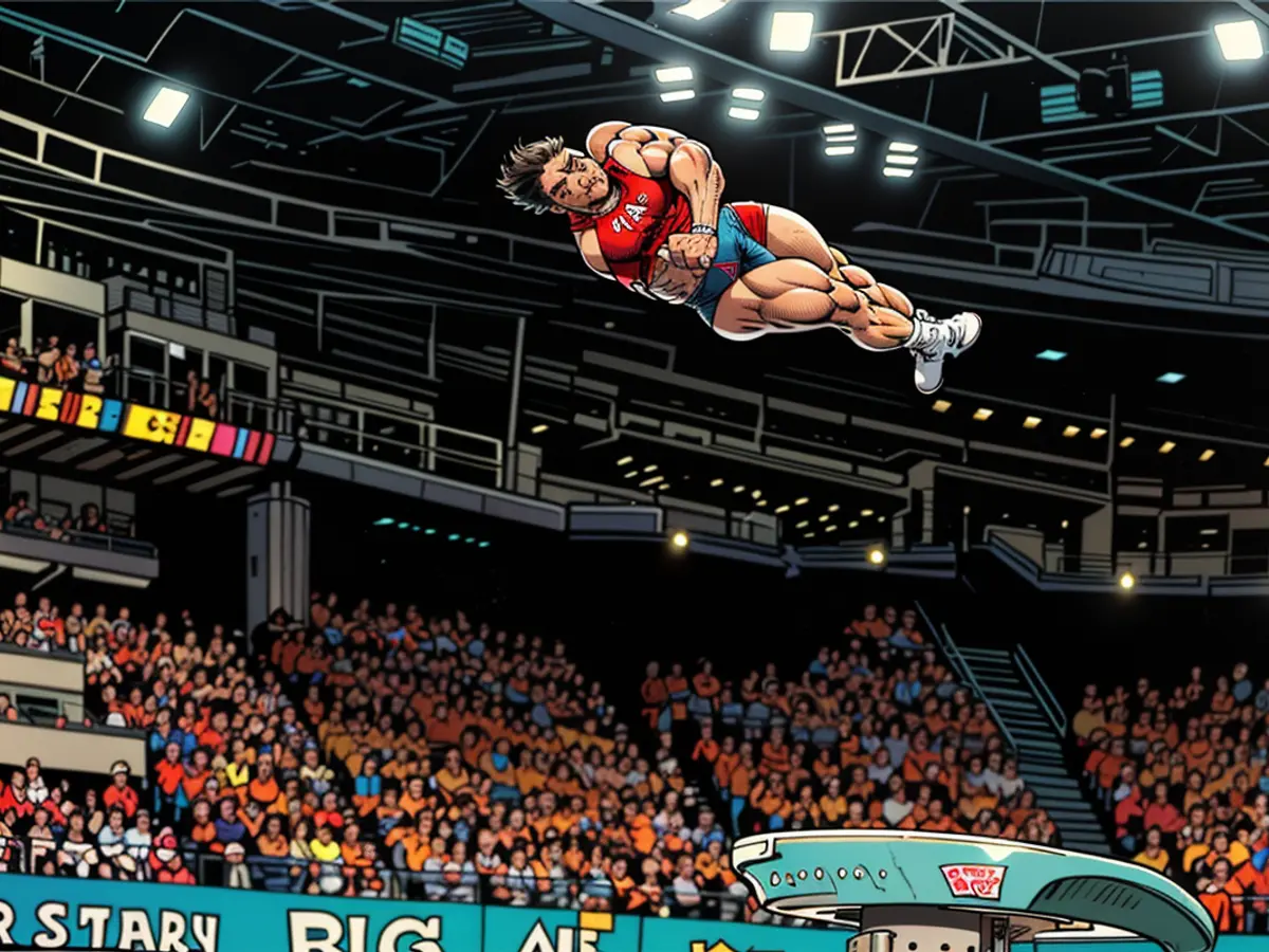 Chiles performs on the vault during qualification on July 28.