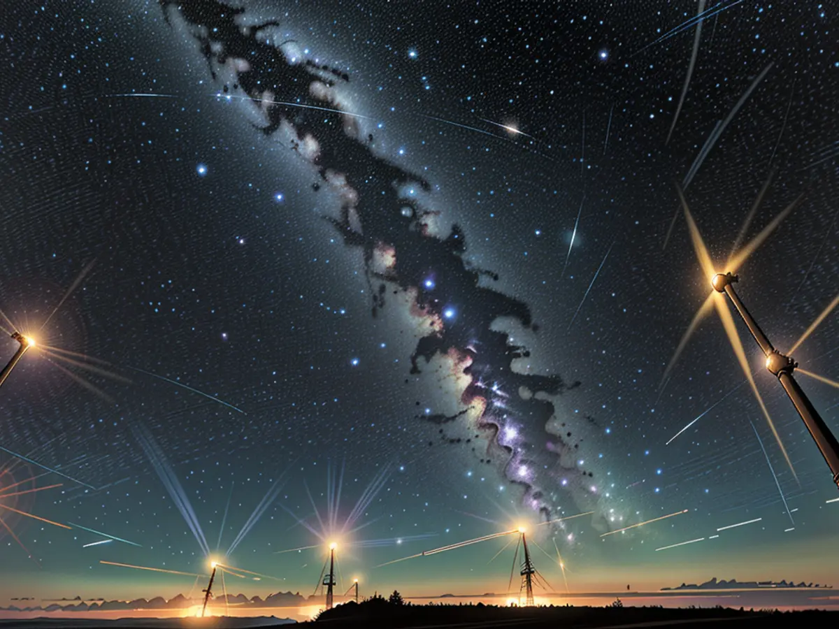 Milky Way above a wind farm in the Eifel (Image from August 2023)