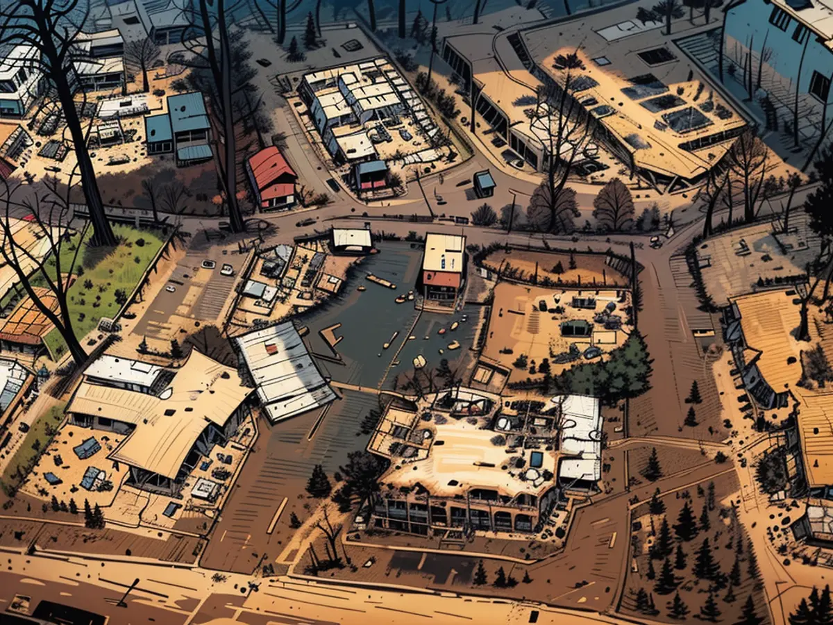 Des images de drone montrent les ravages de l'incendie de Paradise, en Californie, causé par l'incendie de forêt Camp. CNN a capturé ces images qui montrent les dommages Cellular causé par l'incendie, qui continue de brûler au nord de la capitale de l'Etat.