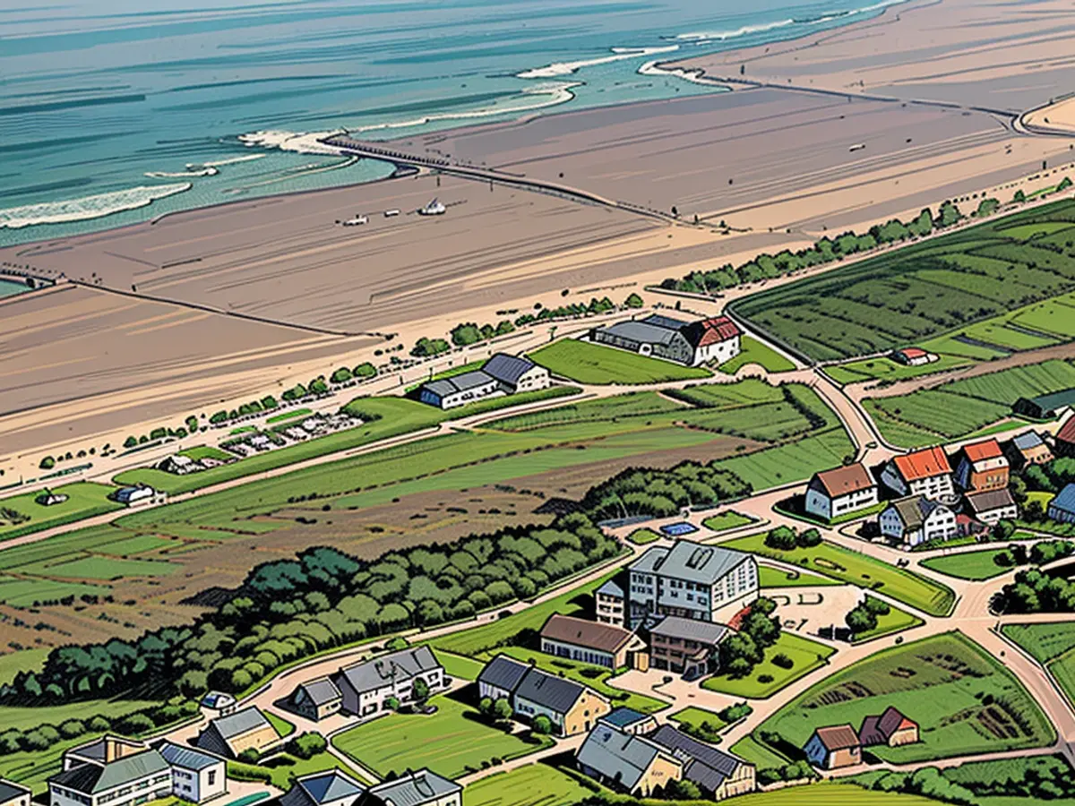 Nordernay, une Ã®le situÃ©e au large de la cÃ´te de la mer du Nord de l'Allemagne, est le lieu de ce centre de rÃ©Ã©ducation maternale.