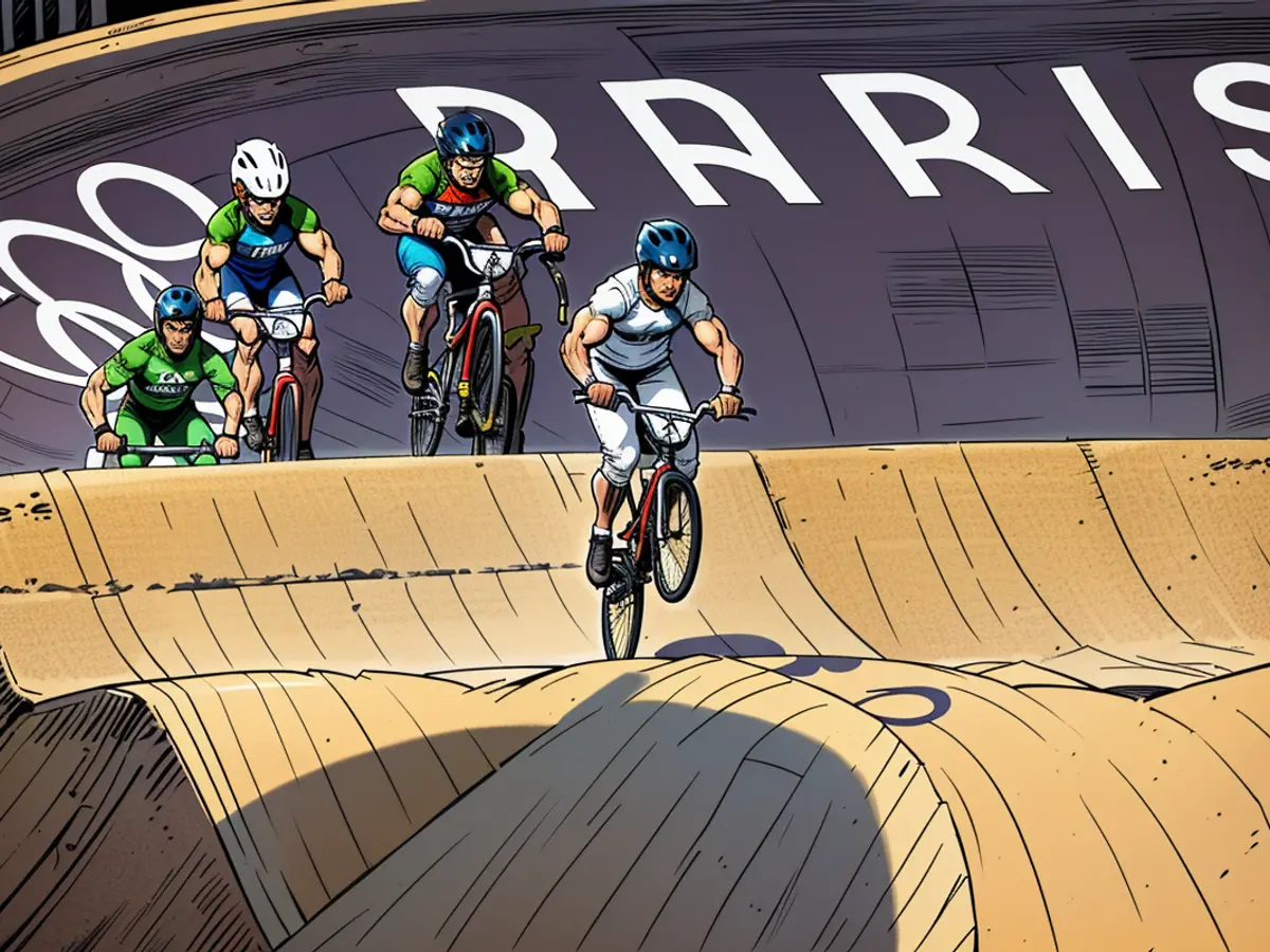 The French trio lead the men's BMX race.