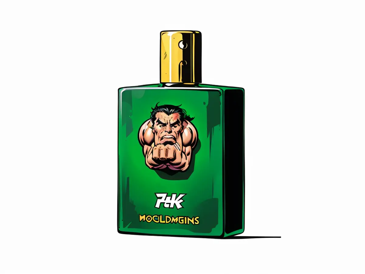 The green lacquered glass bottle features a 24-carat gold-plated paw.