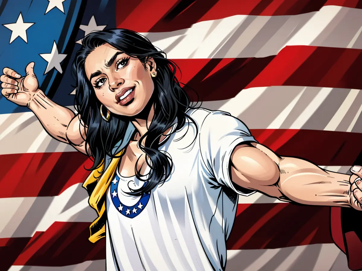 Amerikanische Brecherin Sunny Choi posiert für ein Porträt während der Team-USA-Medienrunde in New York City am 16. April 2024.