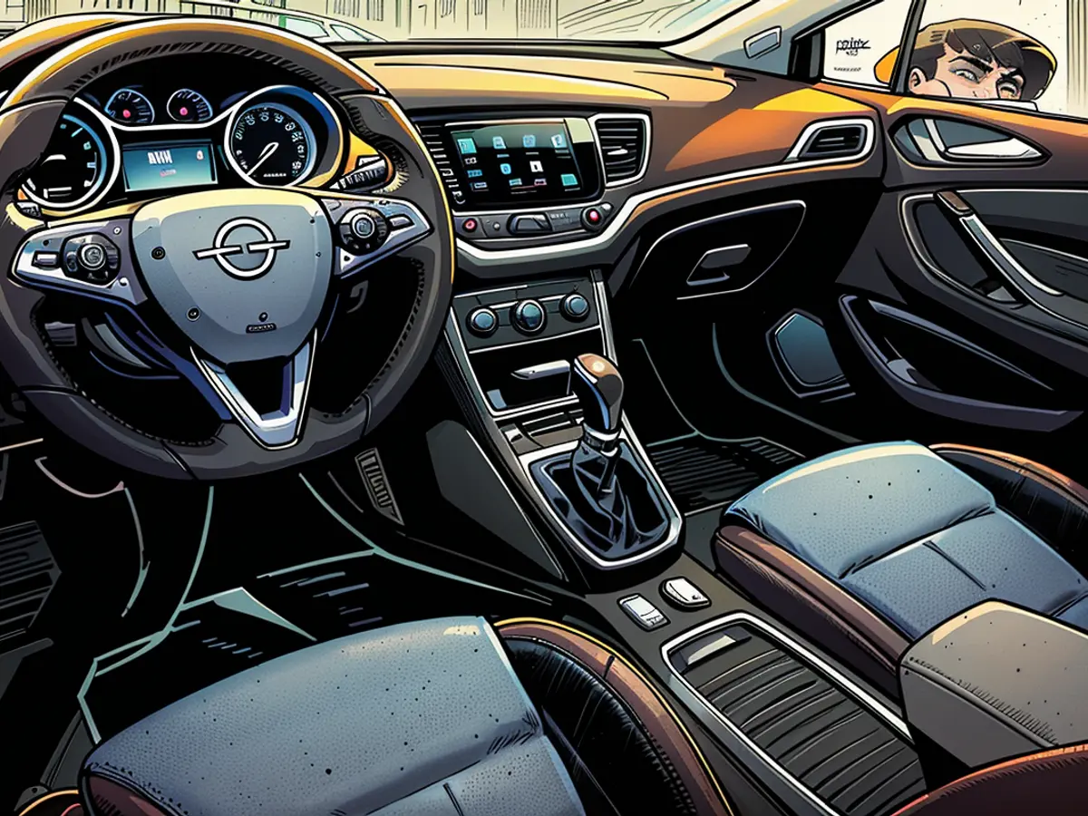 The interior of the Opel Astra gives the impression of being neat and tidy.
