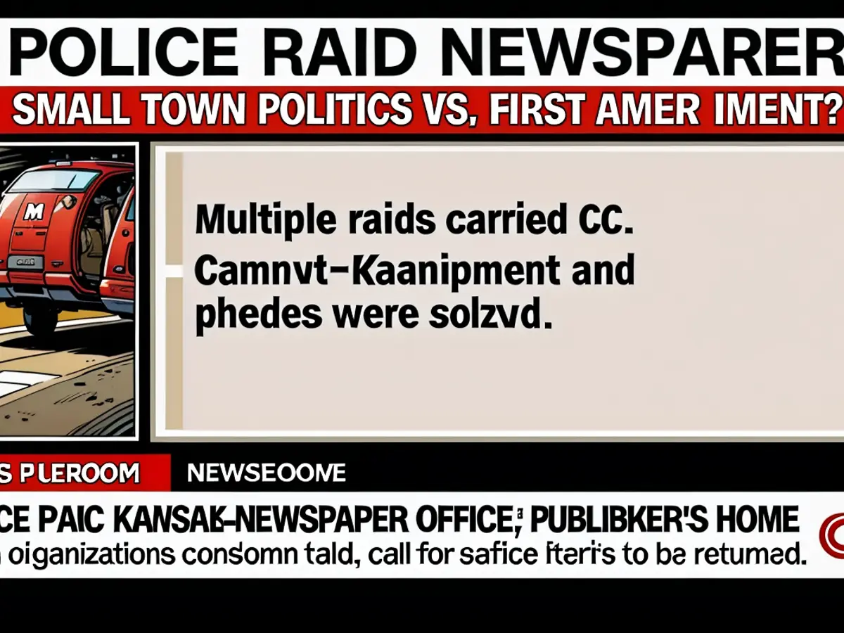 La policía asalta la oficina del periódico de Kansas y la casa del editor. decenas de organizaciones de noticias condenan al departamento de policía de Marion, Kansas, después de que los oficiales allanaron la oficina de un periódico local y la casa de su editor. Polo Sandoval de CNN tiene los detalles.