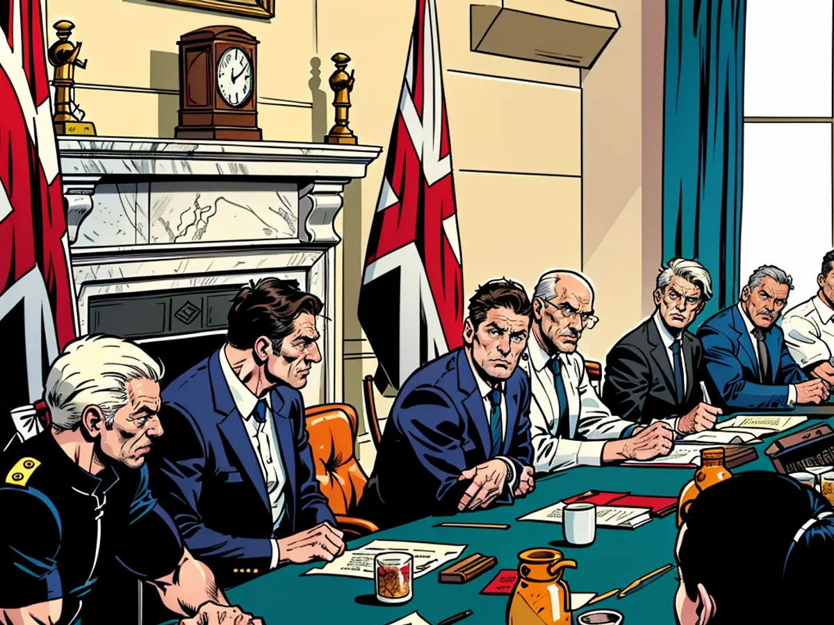 Starmer tiene una riunione d'emergenza a 10 Downing Street, a Londra, per discutere gli scontri dopo la coltellata di Southport, l'1 agosto 2024.