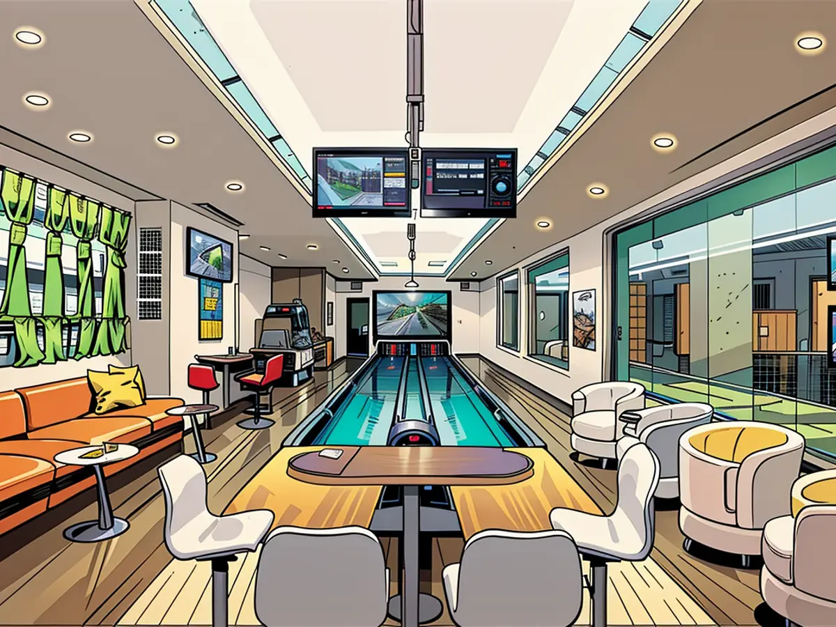 A bunker with bowling alley designed by SAFE. The company's Al Corbi said there is no appetite for utilitarian design in safe spaces amongst his high net worth clients and added that he's built underground escape tunnels that double as go-kart tracks.