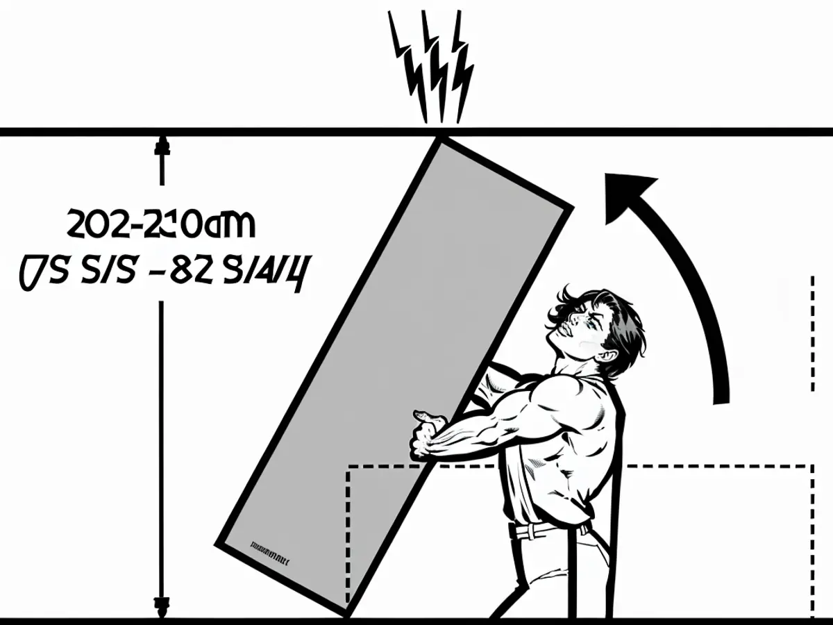 The old instructions clearly showed why one needs more space when installing the cupboard on the floor and then erecting it.