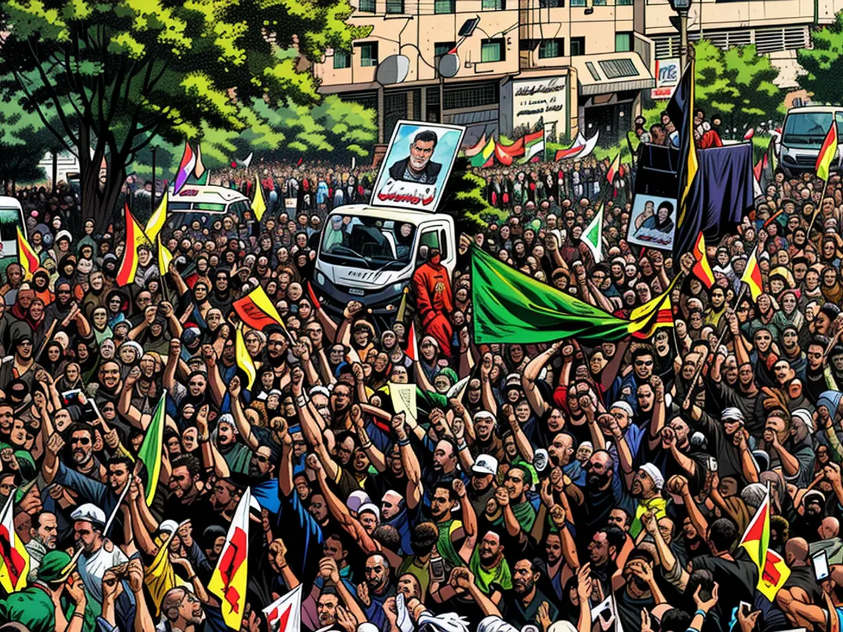 Iranians attend the funeral procession of assassinated Hamas political chief Ismail Haniyeh in Tehran, Iran, August 1, 2024.