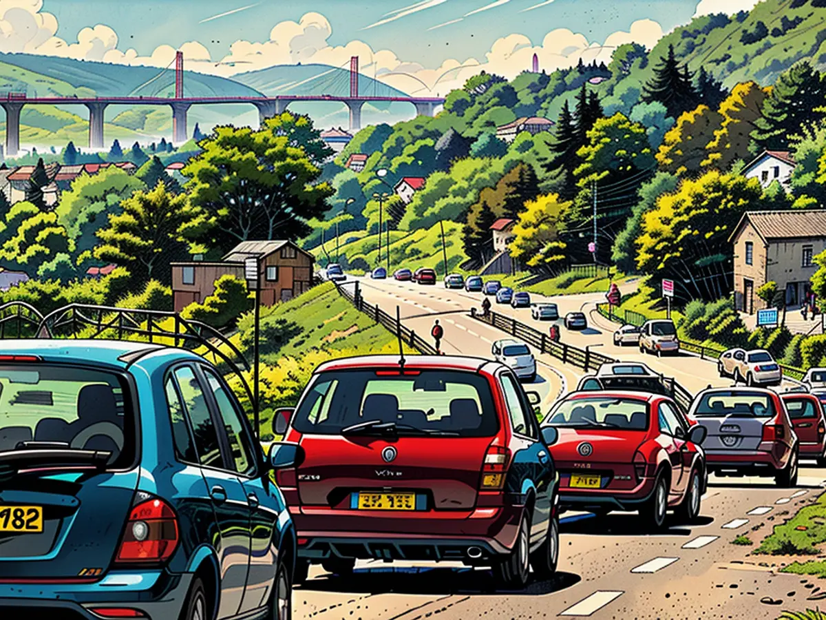 Vor dem Bau der Brücke gab es oft Verkehrsstaus in der Schlucht um Millau, vor allem bei Fahrzeugen, die von Norden nach Süden oder in entgegengesetzter Richtung fuhren.