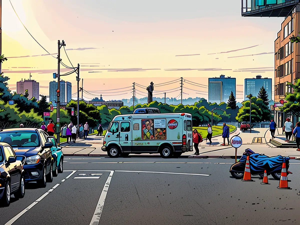 Ein Mister Softee-Eiscreme-Wagen wurde in New York City im August 2020 gesichtet.