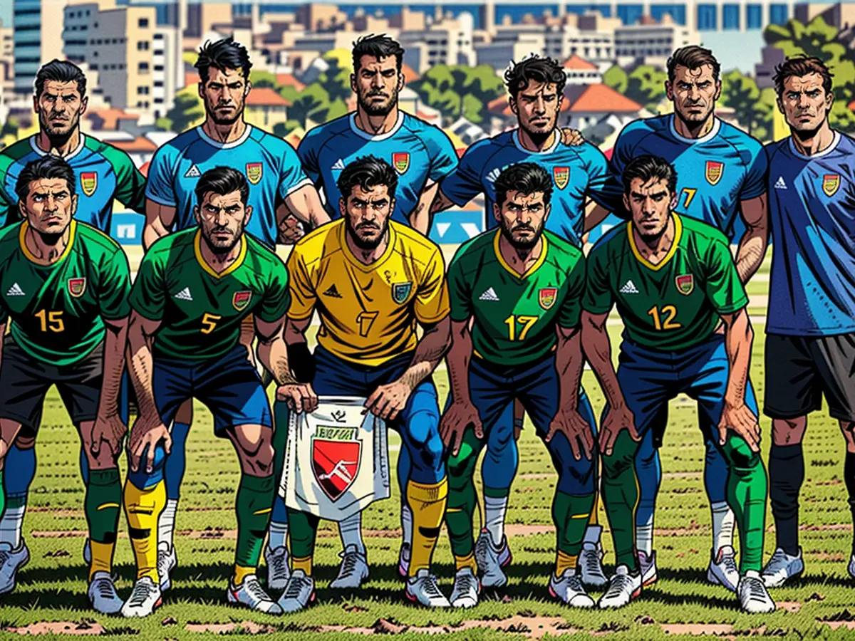 A equipe masculina de futebol do Iraque foi homenageada por ter garantido uma vaga nas Olimpíadas de Paris.