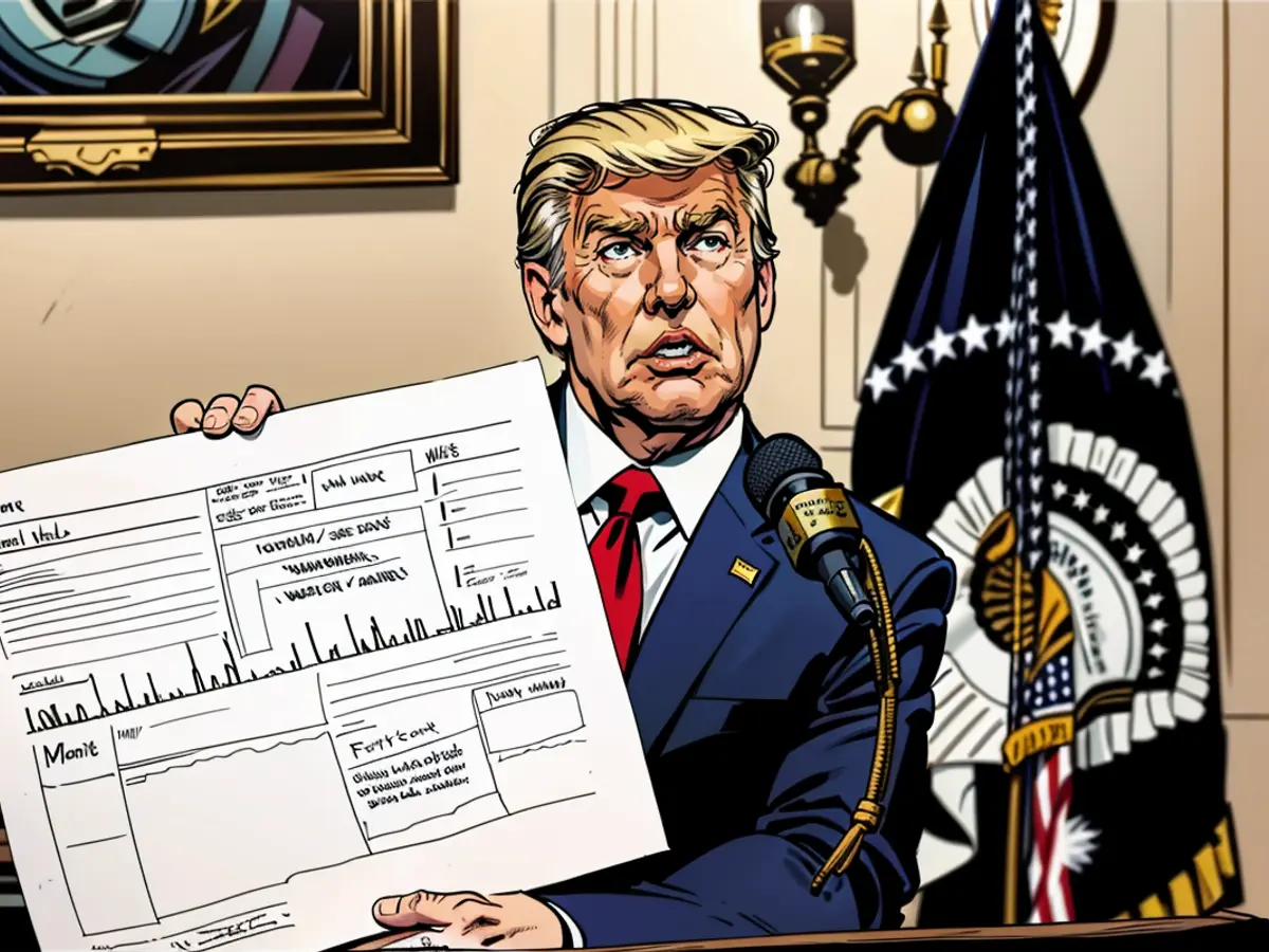 In a pre-recorded White House address shared online on December 2, 2020, President Donald Trump showcased a diagram, alleging it to be proof of widespread voter fraud during the 2020 elections, despite the facts being fabricated.