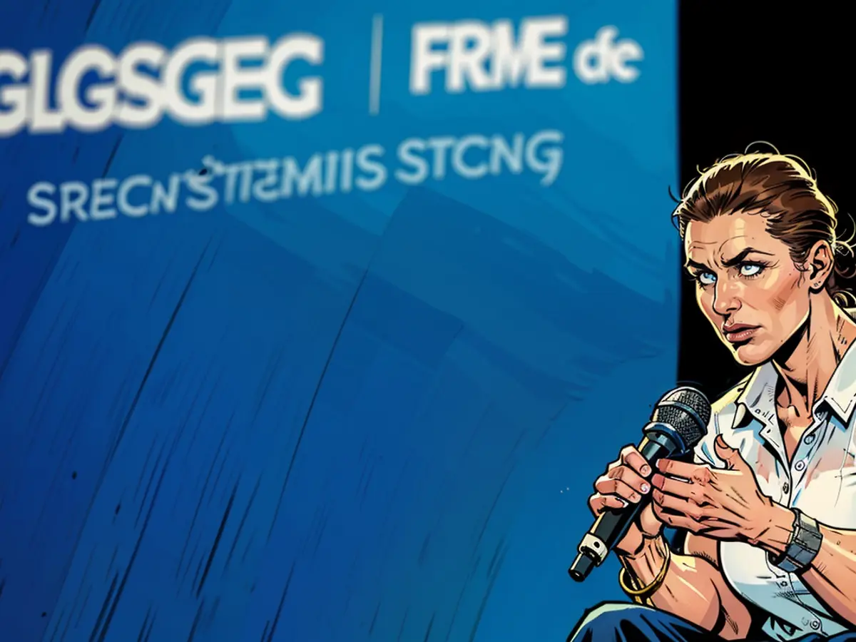 Mette Frederiksen, the Prime Minister of Denmark, addresses the 19th Globsec Security Conference, held in Prague.