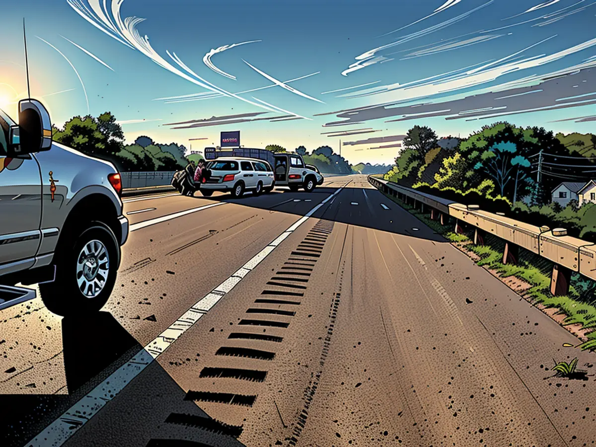 La forze dell'ordine ostacolano il traffico veicolare sull'interstatale 75 in Kentucky durante il fine settimana.