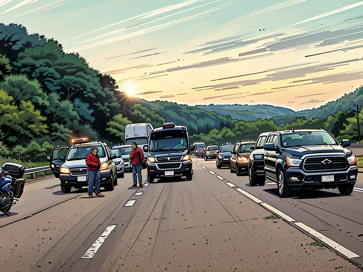 Shooting incident disrupts traffic flow north of London, Kentucky, on Saturday.