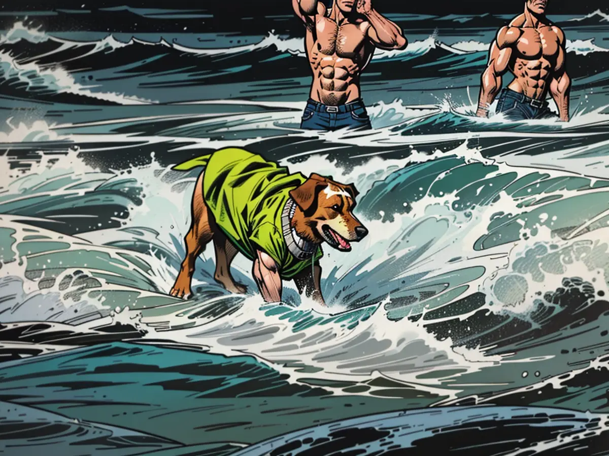 Surfing canine on a broad wave, depicted in v1clean.00_00_15_22.Still001.jpg