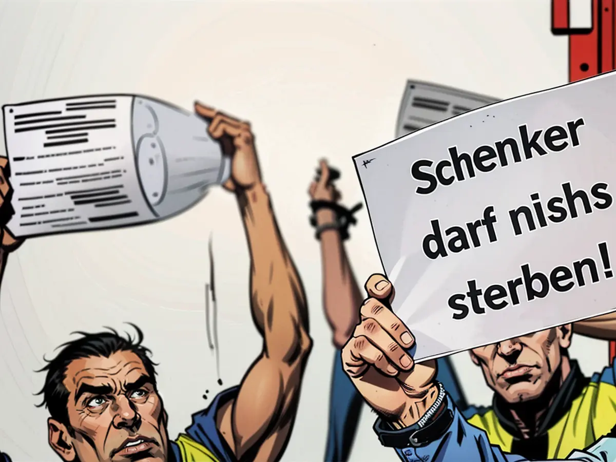 Trabalhadores filiados à Schenker realizaram manifestações em diversas áreas urbanas na quarta-feira, visando proteger seus empregos.