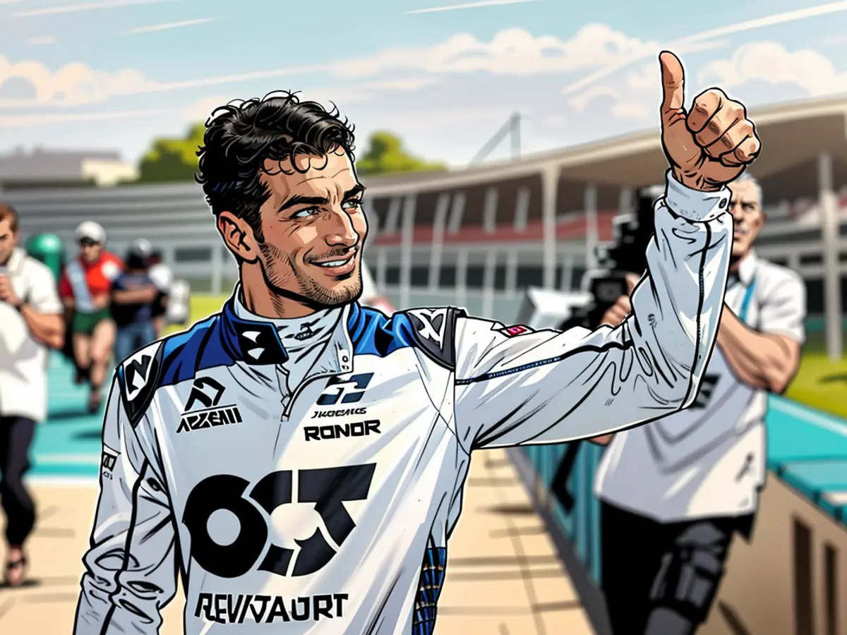 À BUDAPEST, EN Hongrie, le 23 juillet 2023, Daniel Ricciardo révèle contrôler le circuit avant le Grand Prix de Hongrie de F1 sur le Hungaroring. Cet évènement à grande vitesse aura lieu à Budapest, en Hongrie.