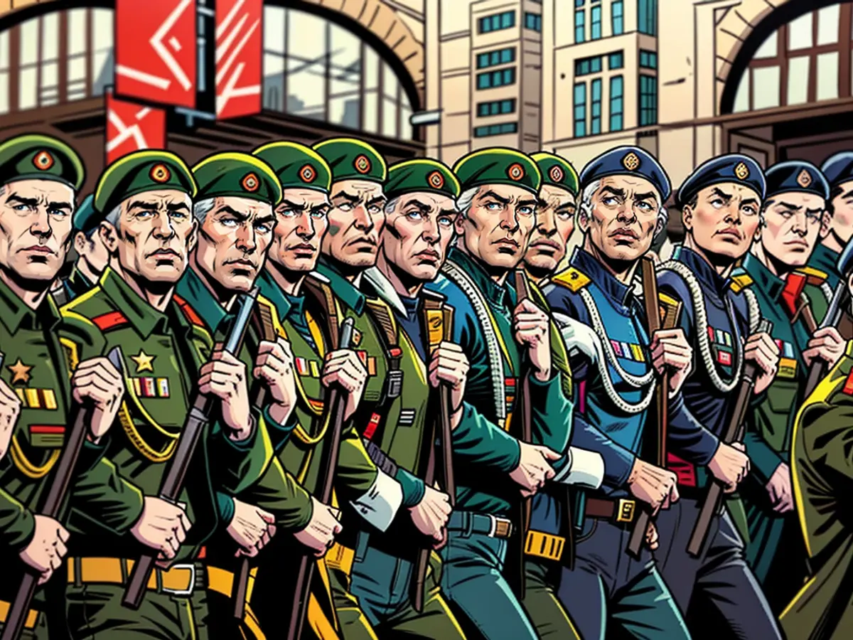 Russian Military Personnel Participating in the Victory Day Celebration on May 9, 2021