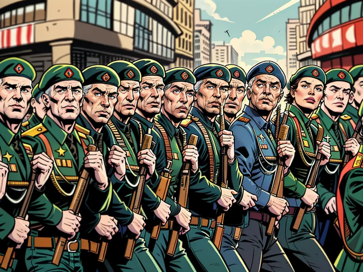 Combatentes russos exibiram sua habilidade durante o grande desfile do dia 9 de maio de 2021 comemorando os militares.