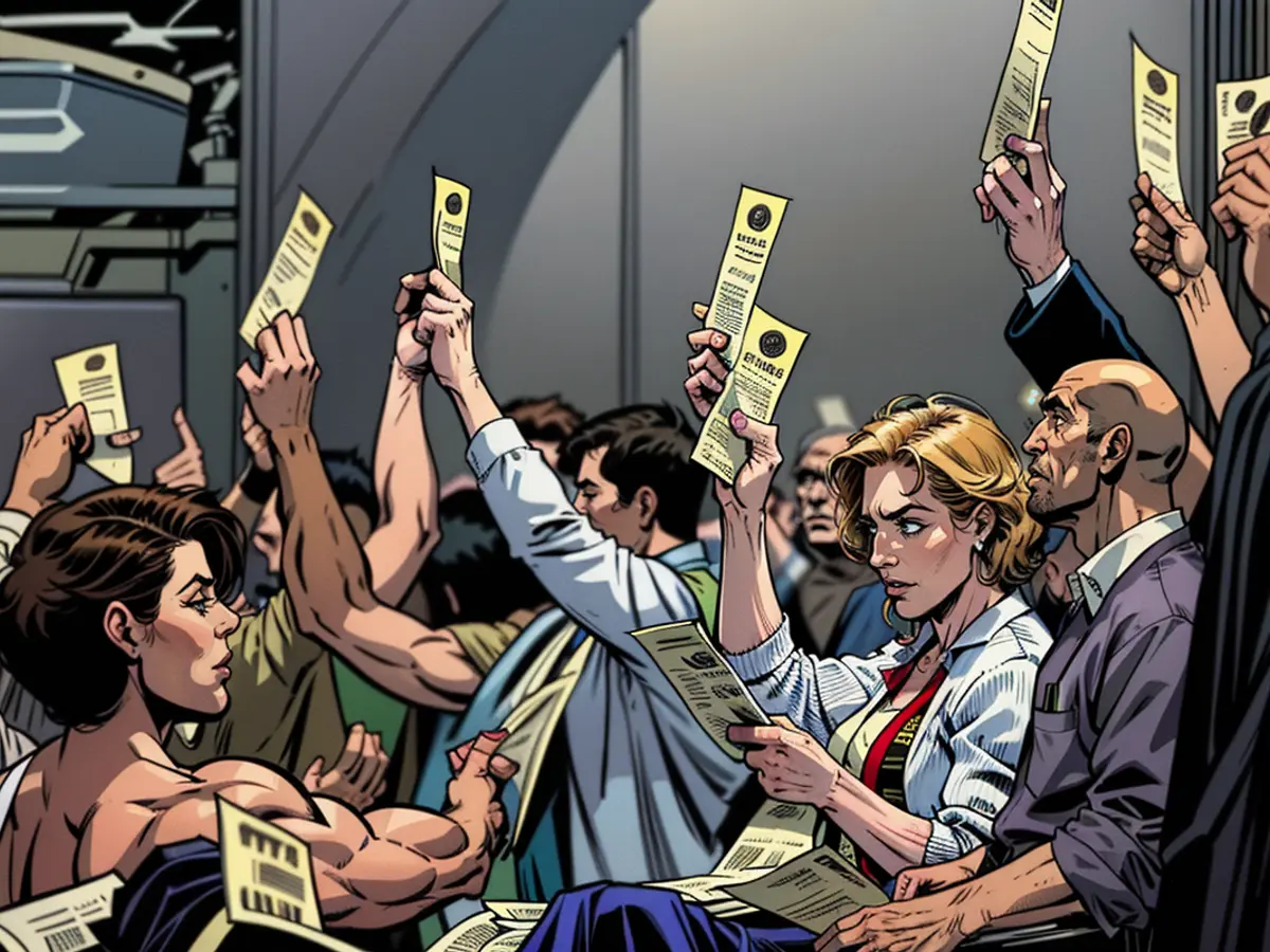 Delegates cast their votes during the Southern Baptist Convention's annual gathering on June 11, 2024, held in Indianapolis. Historically, the SBC has been against the union of same-sex couples.