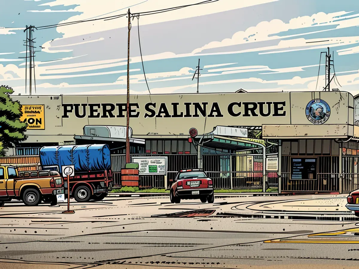 Der Hafen von Salina Cruz wird aufgrund der Ankunft von Hurrikan John in Salina Cruz im Bundesstaat Oaxaca in Mexiko am 23. September 2024 im Voraus geschlossen.