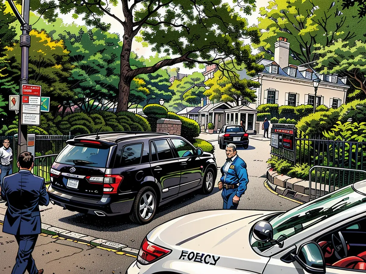 Authorities conduct a search at Gracie Mansion, the New York City mayor's official dwelling, on September 26, 2024, following Mayor Eric Adams' indictment on federal accusations of criminal wrongdoing.