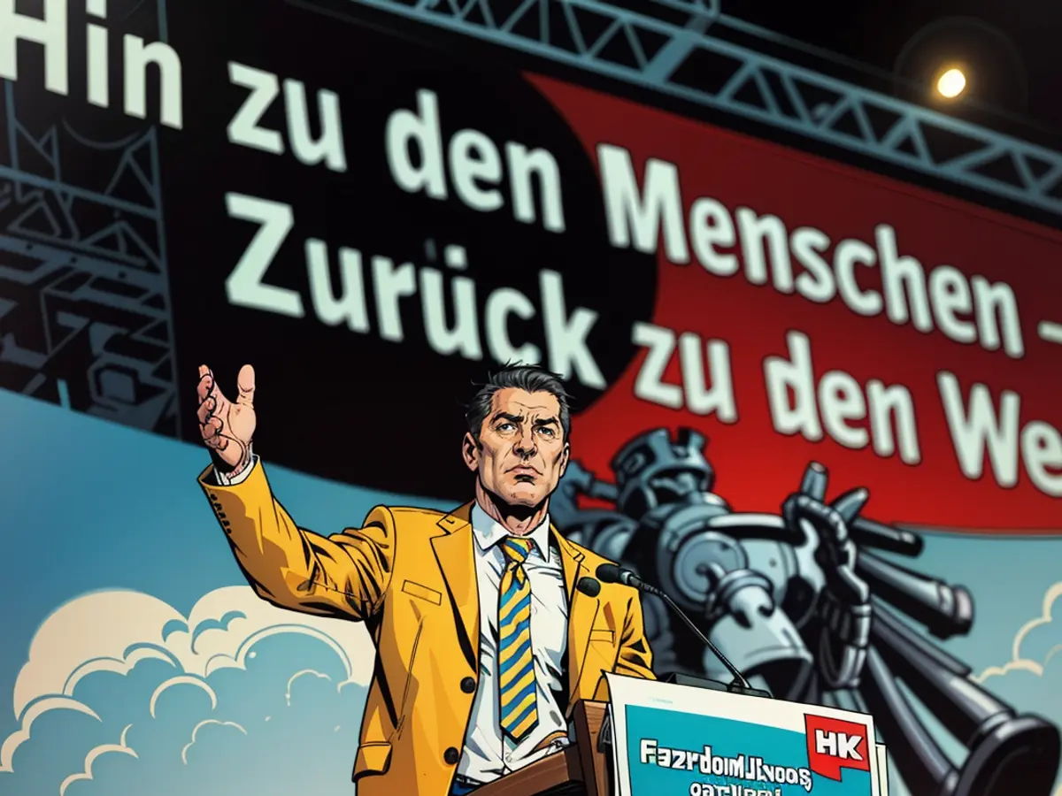 Im Jahr 2005 spricht der damalige Führer der Österreichischen Freiheitlichen Partei (FPÖ), Heinz-Christian Strache, bei einem Treffen der rechtsextremen Fraktion in Salzburg.