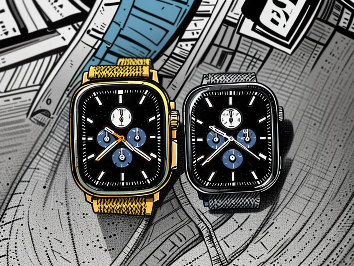 In contrast to expectations, the compact Watch 10 boasts a larger screen than the Ultra 2's offering.