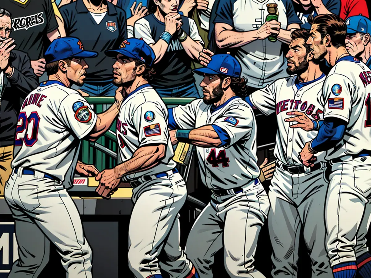 Mets teammates rejoice alongside Alonso following his successful home run.