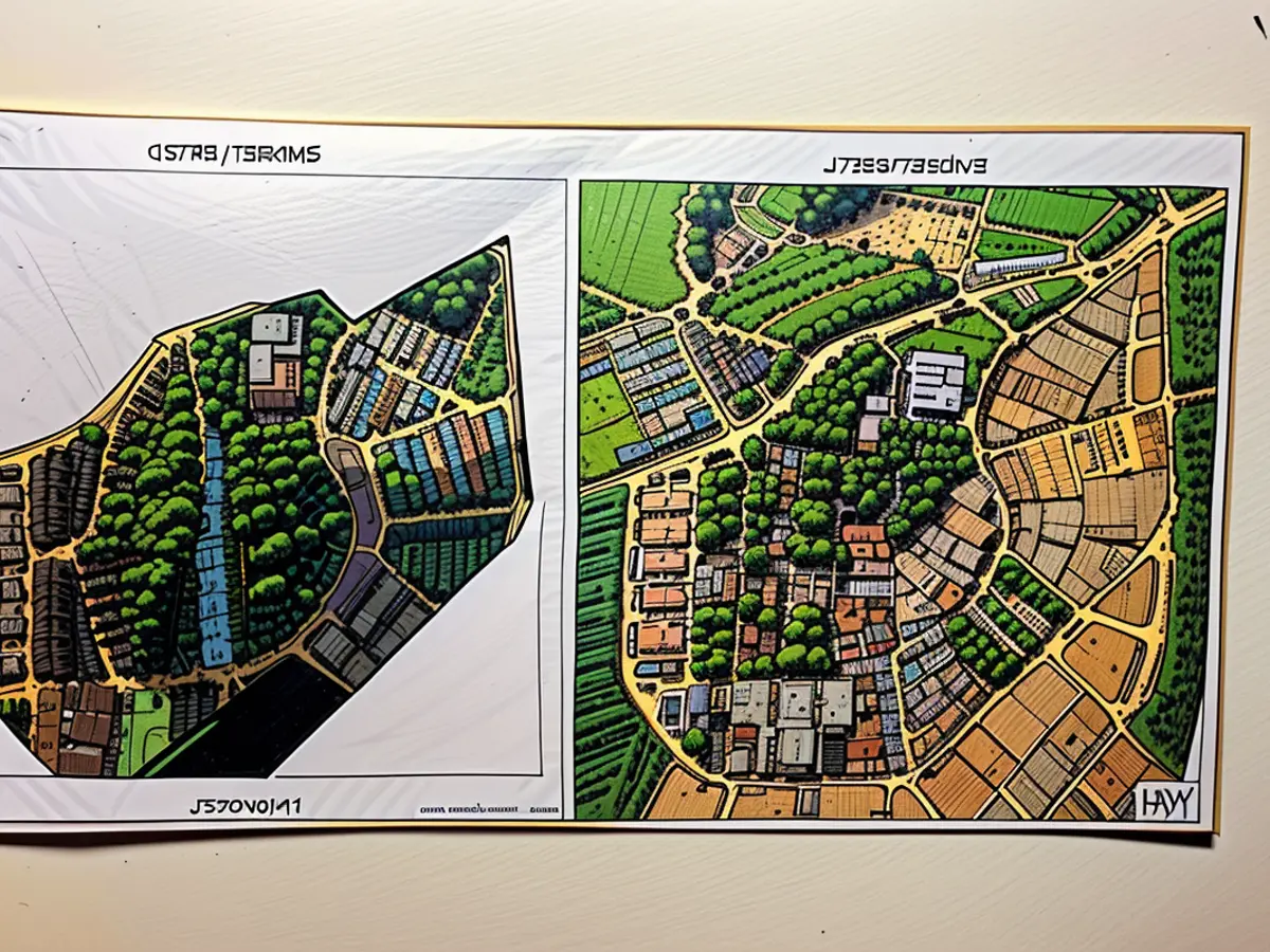 Il est révélé que les images montrent la transformation de Kibbutz Be'eri après l'attaque du 7 octobre par rapport à son état précédent.