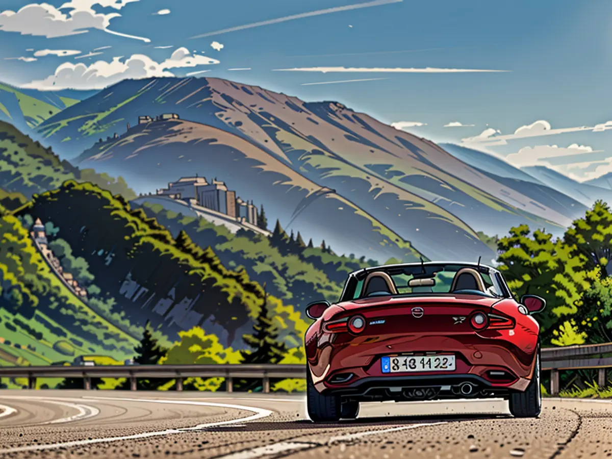 Excess baggage cannot be accommodated inside the Mazda MX-5's trunk due to size limitations.