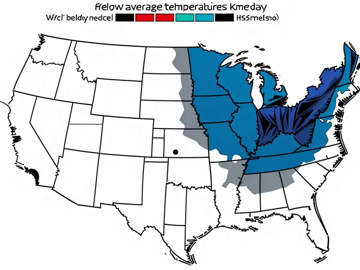 Moderate chill will envelop a significant portion of the eastern part of the nation until Friday.