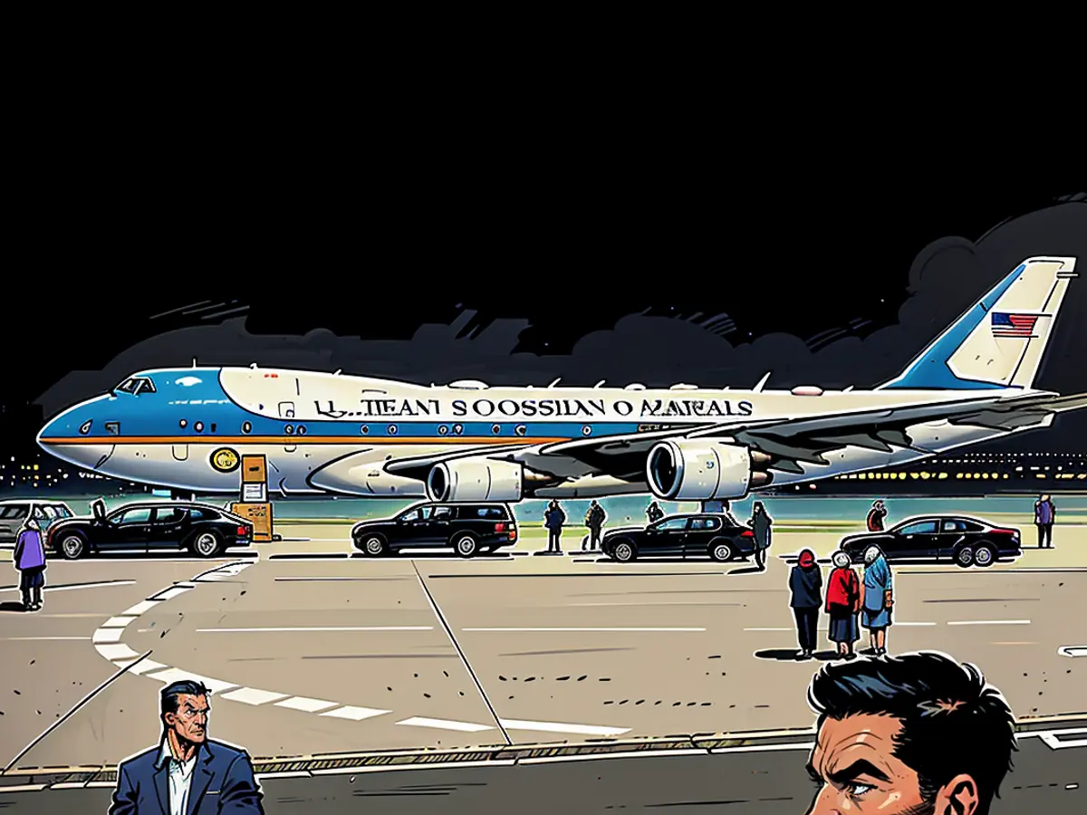 The presidential aircraft, commonly known as Air Force One, touched down in the country's capital on Thursday night. Scheduled departure for the United States is set for Friday evening.