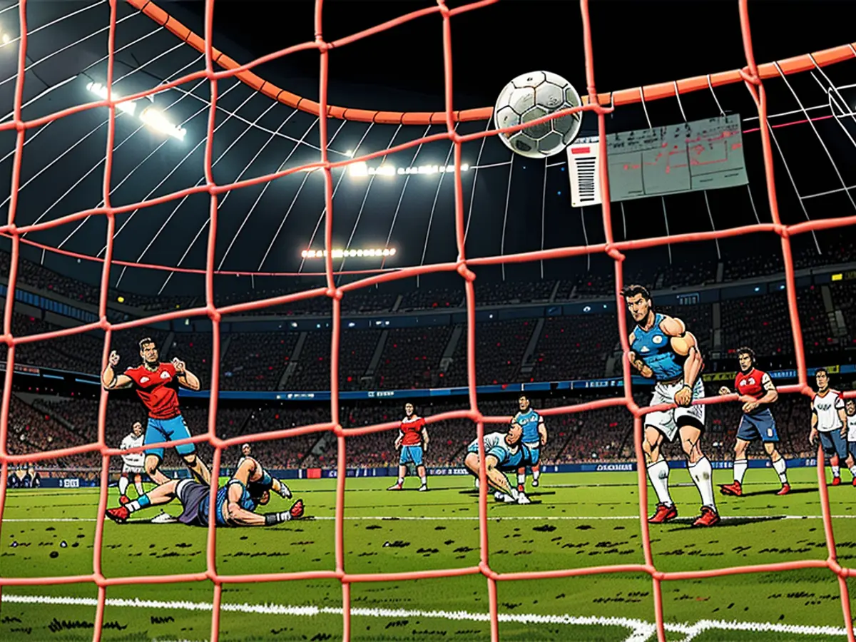 Kane scores against Stuttgart on a Saturday.