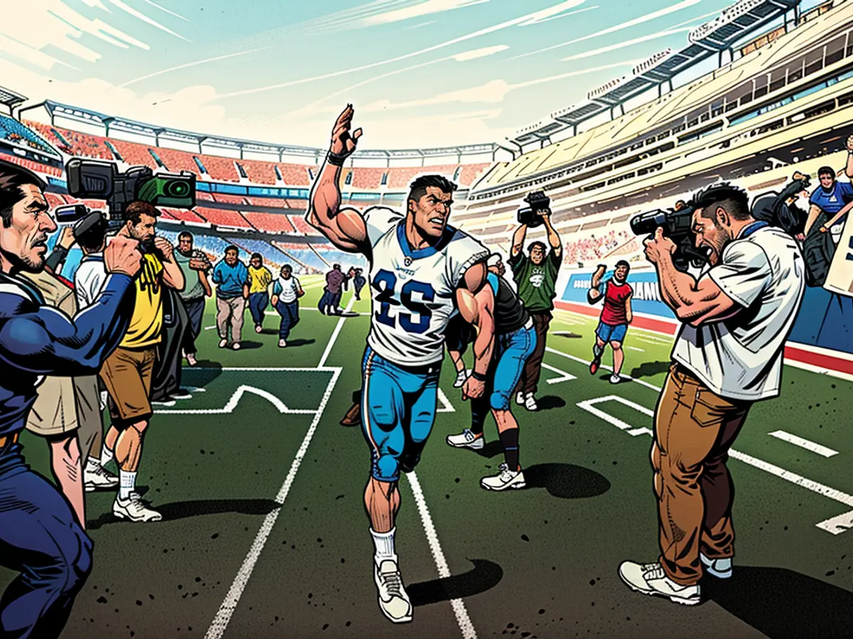 Barkley revels in triumph following his dominance over the Giants at MetLife Stadium.