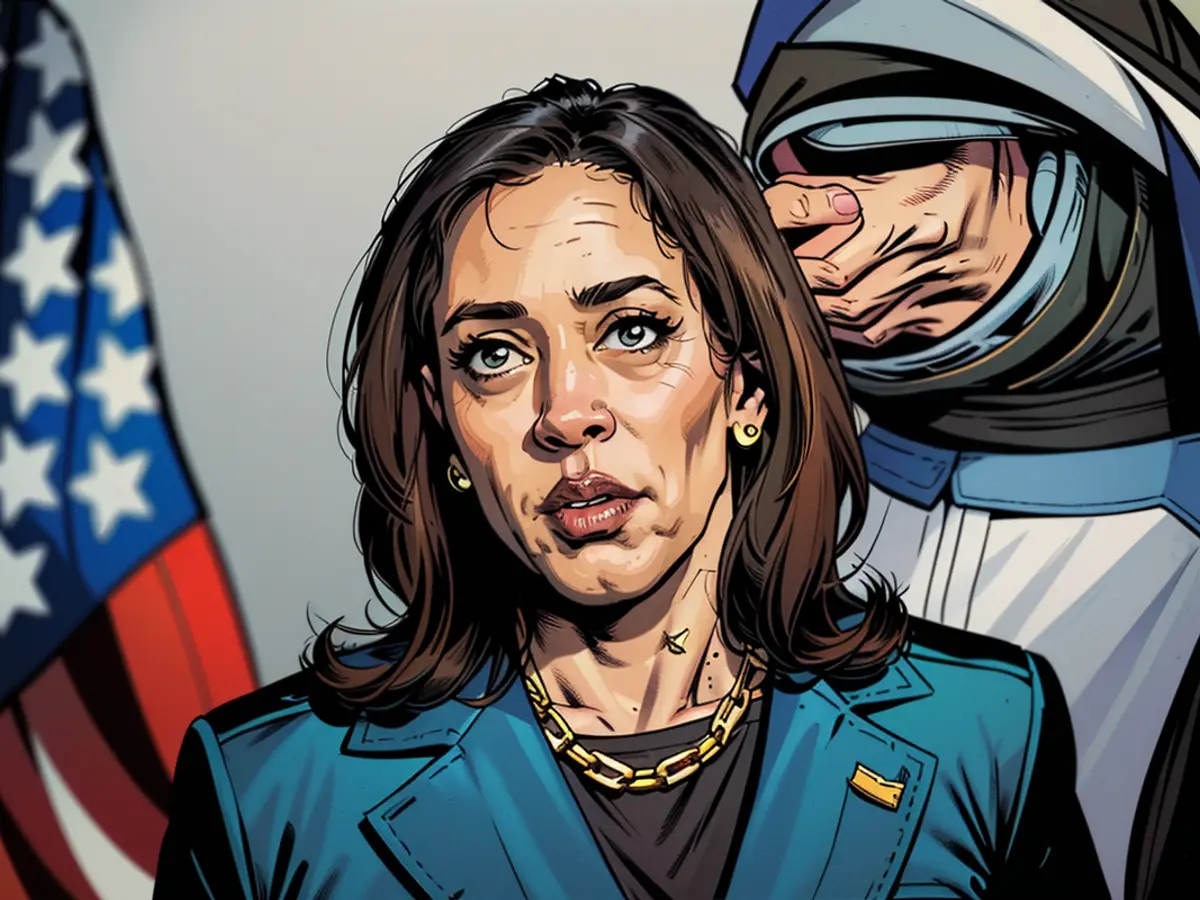 Kamala Harris, the Vice President, visits Royal Oak, Michigan, on October 21, 2024.