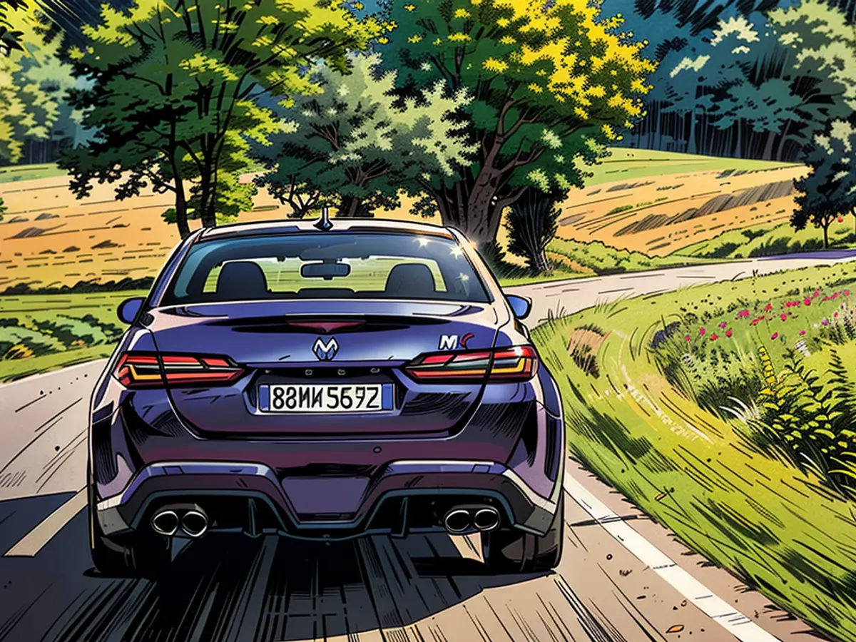 Enhanced Exhaust Pipes Highlight the Five-Half Rear Design: Showcasing the M5's Model