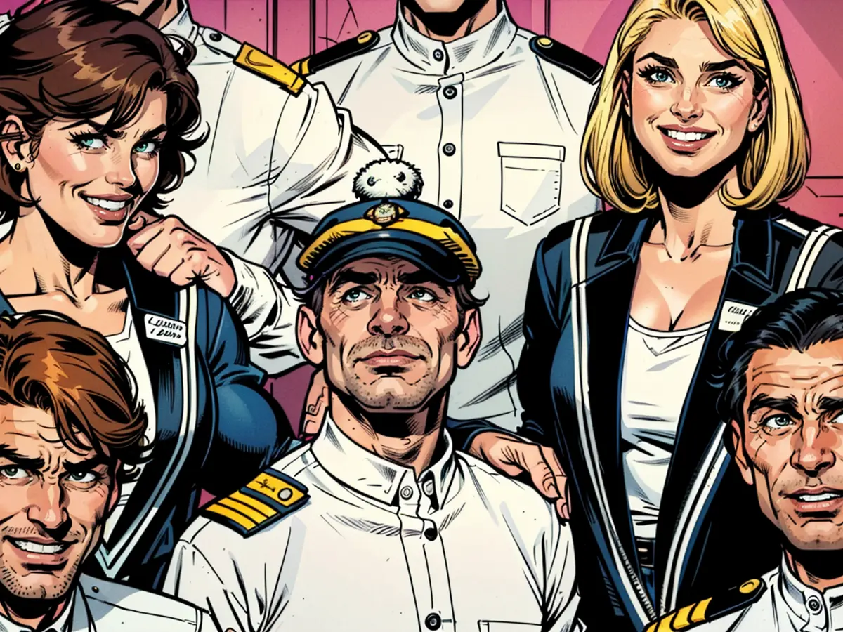 The team associated with the 'Love Boat', led by Captain Merrill Stubing, portrayed by Gavin MacLeod.