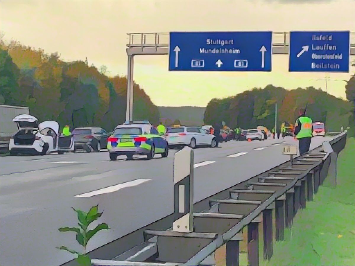 Massive Massenkarambolage Mit 85 Fahrzeugen Auf Der A81