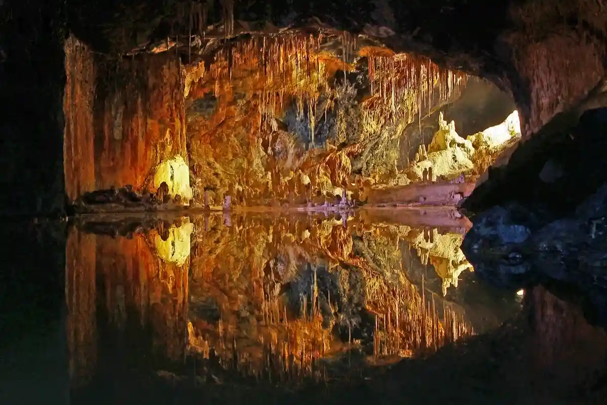 висячие растения в пещере. сказочные гроты заальфельда. Hrot пещера. сказочные гроты заальфельда. гроты фей германия.